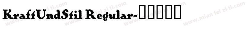 KraftUndStil Regular字体转换